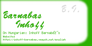 barnabas inhoff business card